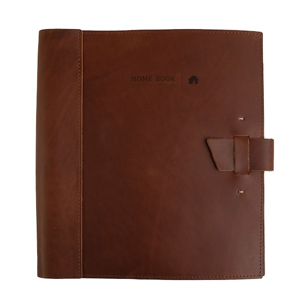 Rustico Leather Home Document Binder in Saddle OF0075000201 Zoro